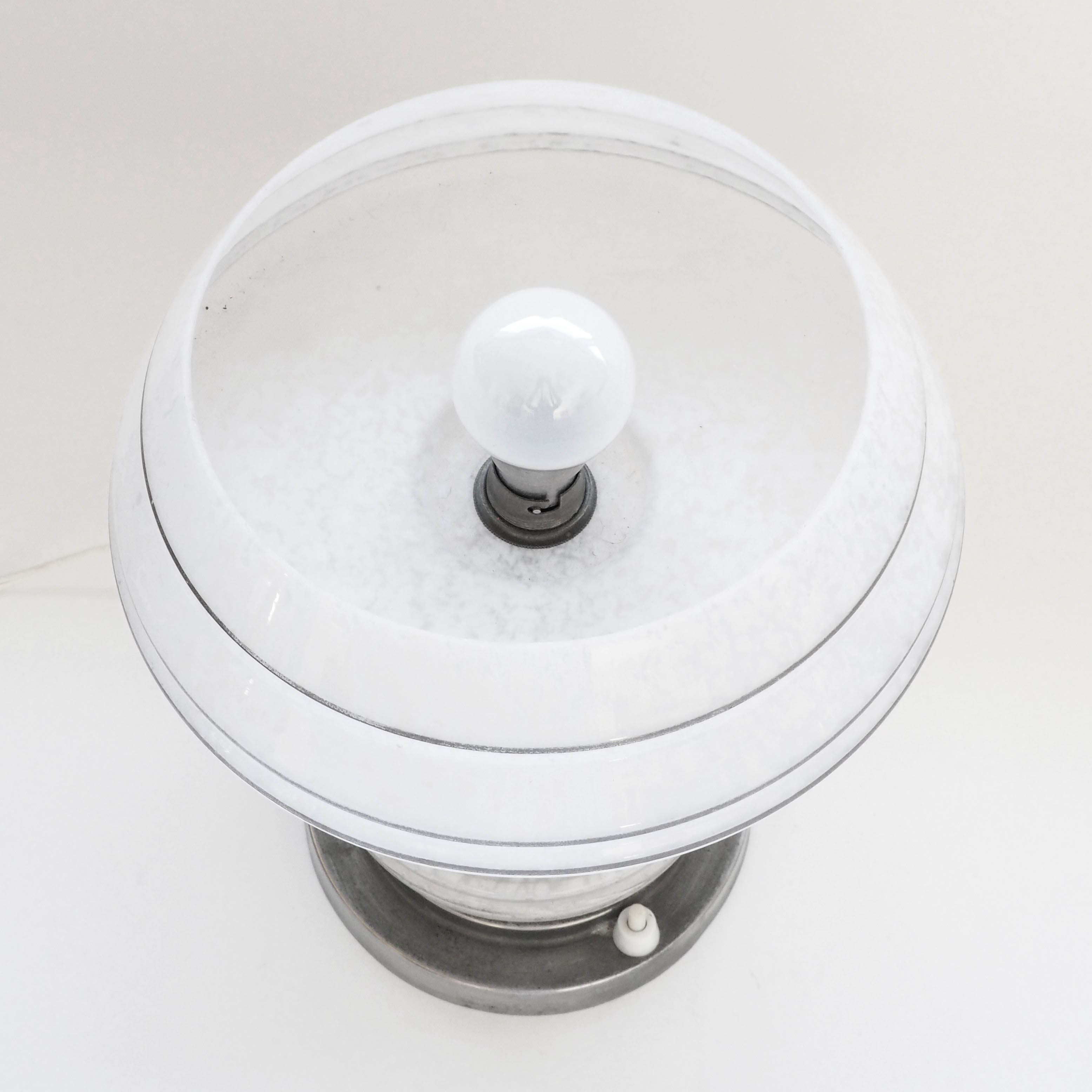 Clichy art deco glass lamp