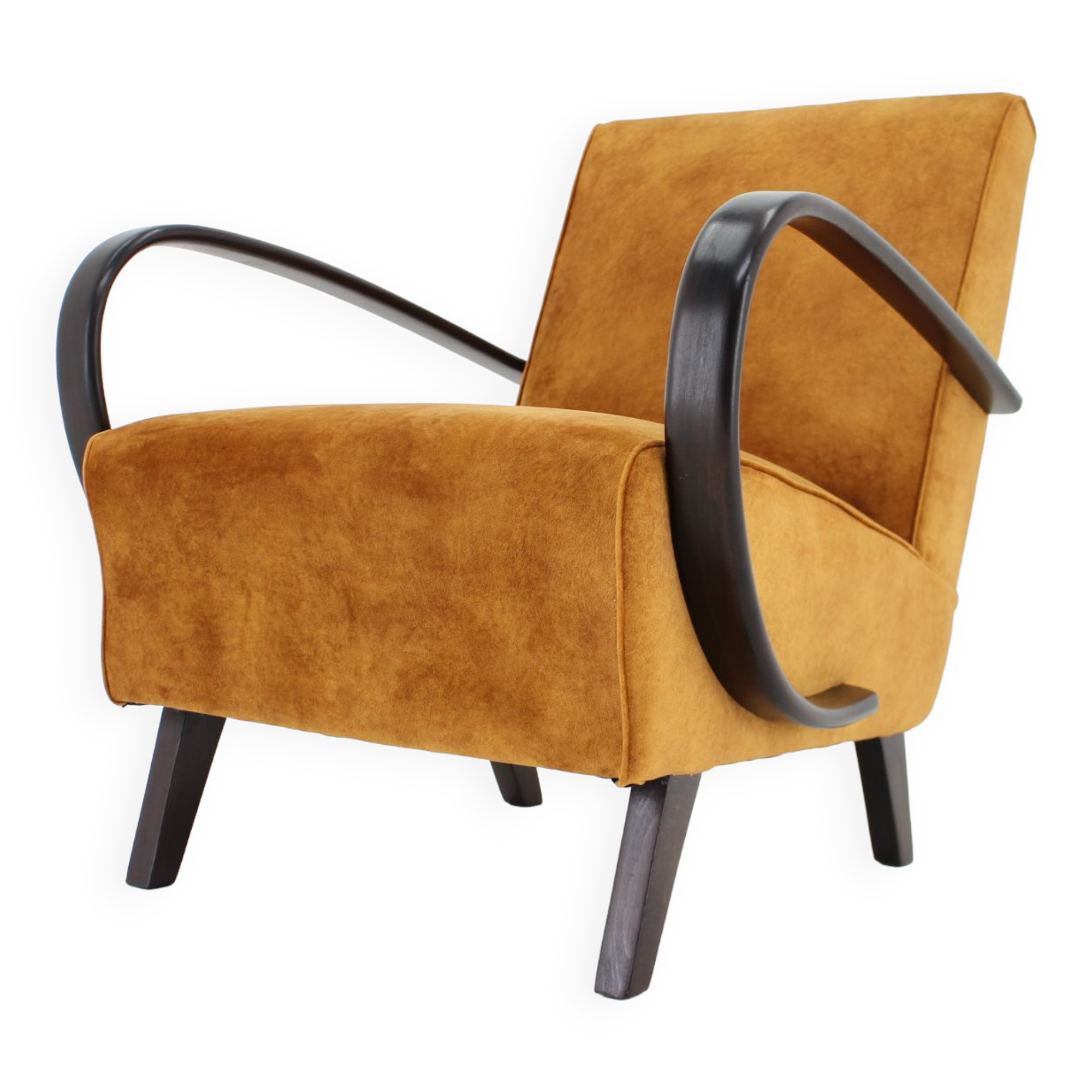 1950s Jindrich Halabala Restored Armchair, Czechoslovakia