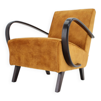 1950s Jindrich Halabala Restored Armchair, Czechoslovakia