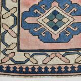 3x10 Pink & Blue Oushak Runner Rug 80x325Cm SK 22171