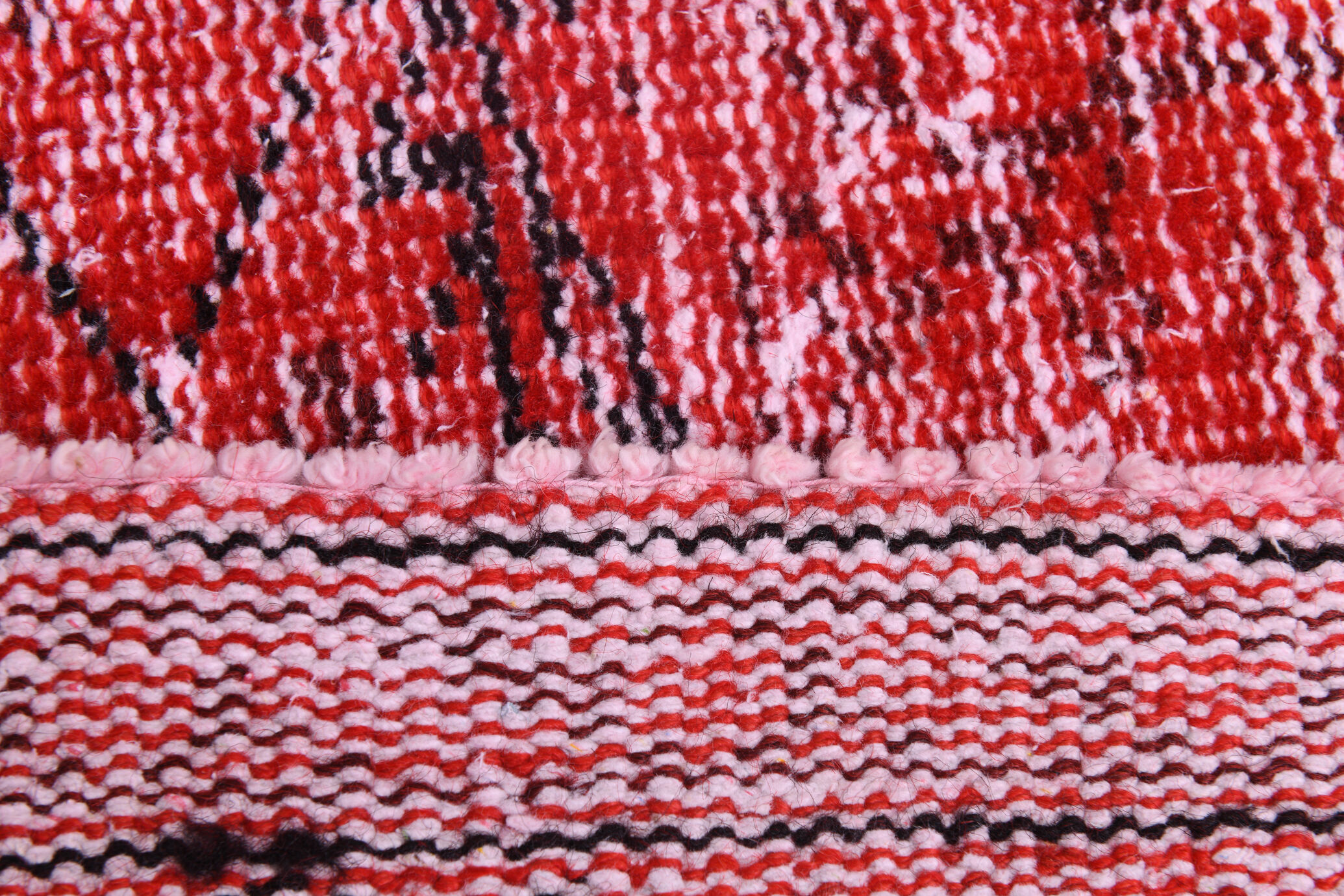 Distressed red carpet 241x165cm