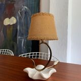 Ceramic lamp and vintage brass