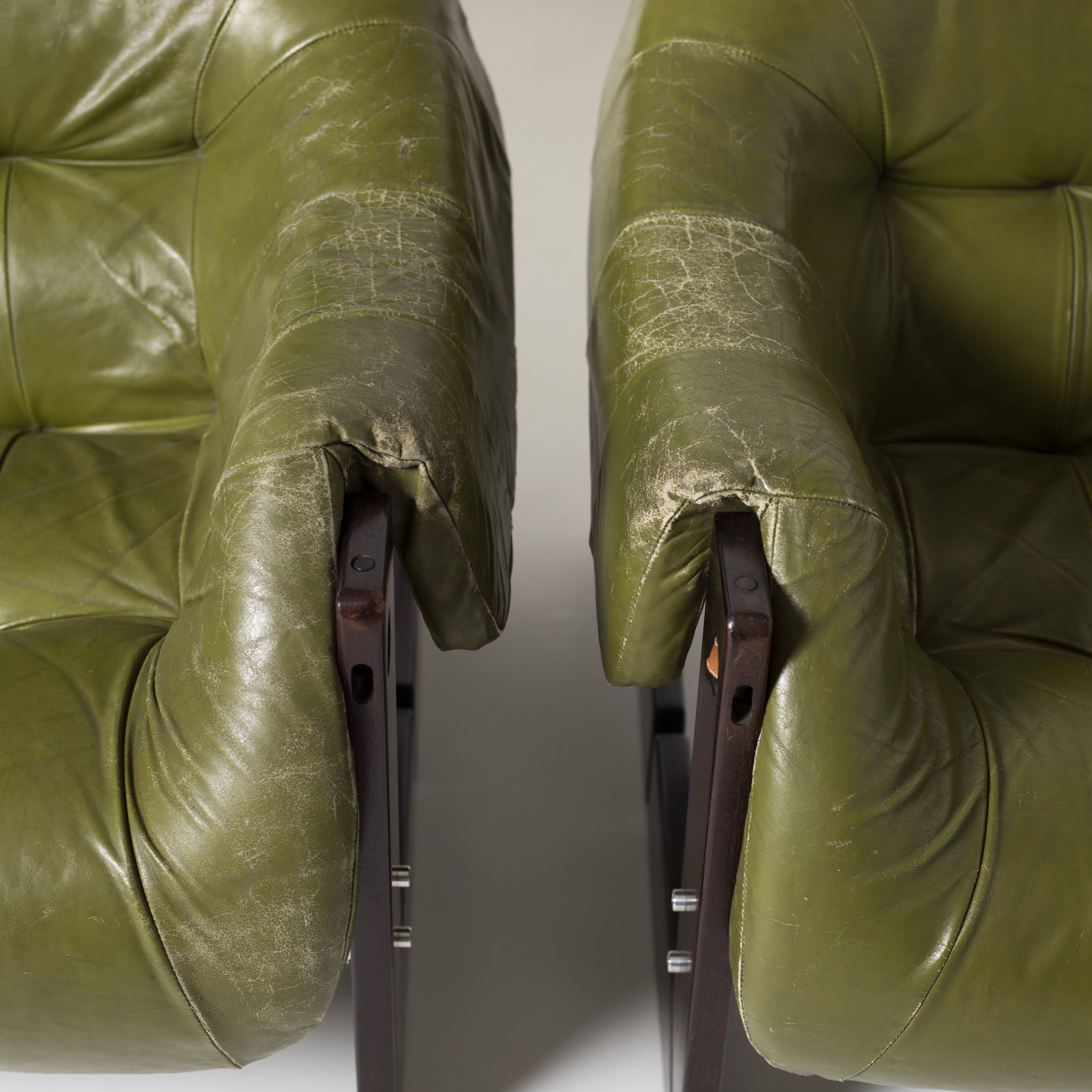 Percival Lafer MP97 pair of Lounge Chairs Brazil 1970s