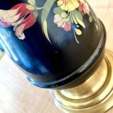 Lamp from the early 1900s, fabric cable, cotton shade.