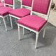 Série de 6 chaises de style Louis XVI laque blanche mate