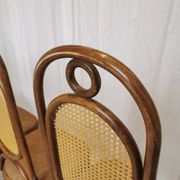 Set of 4 Vintage Bentwood Dining Chairs: Cane Back, Thonet Style