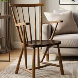 Scandinavian wooden relax armchair