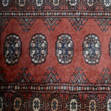 Vintage wool and fringe rug with Turkman design Tekke 103x65cm