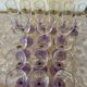 18 verres en cristal série Lilas vintage