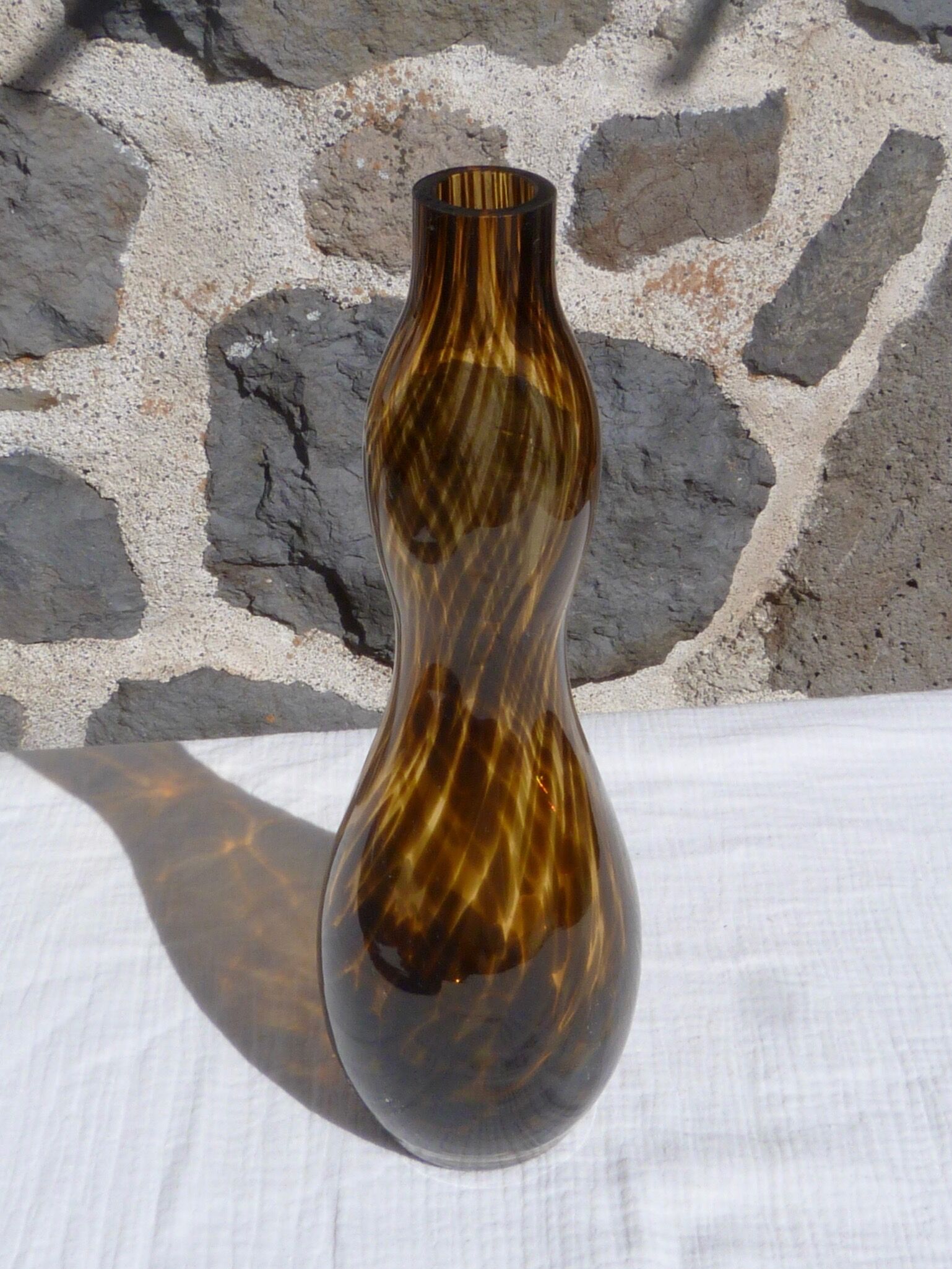 Murano turtleshell glass vase