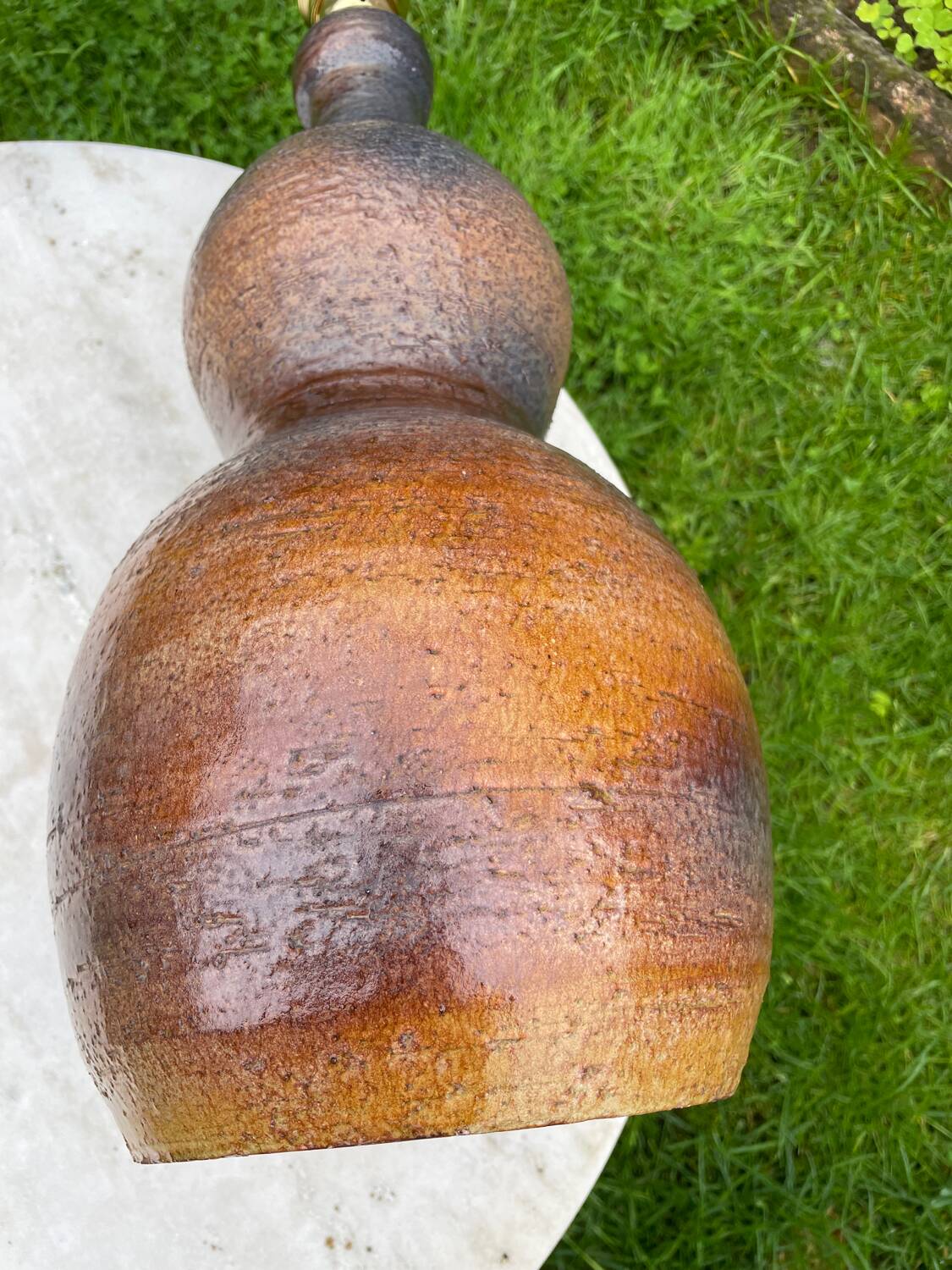 Large vintage ceramic lamp base from Vallauris