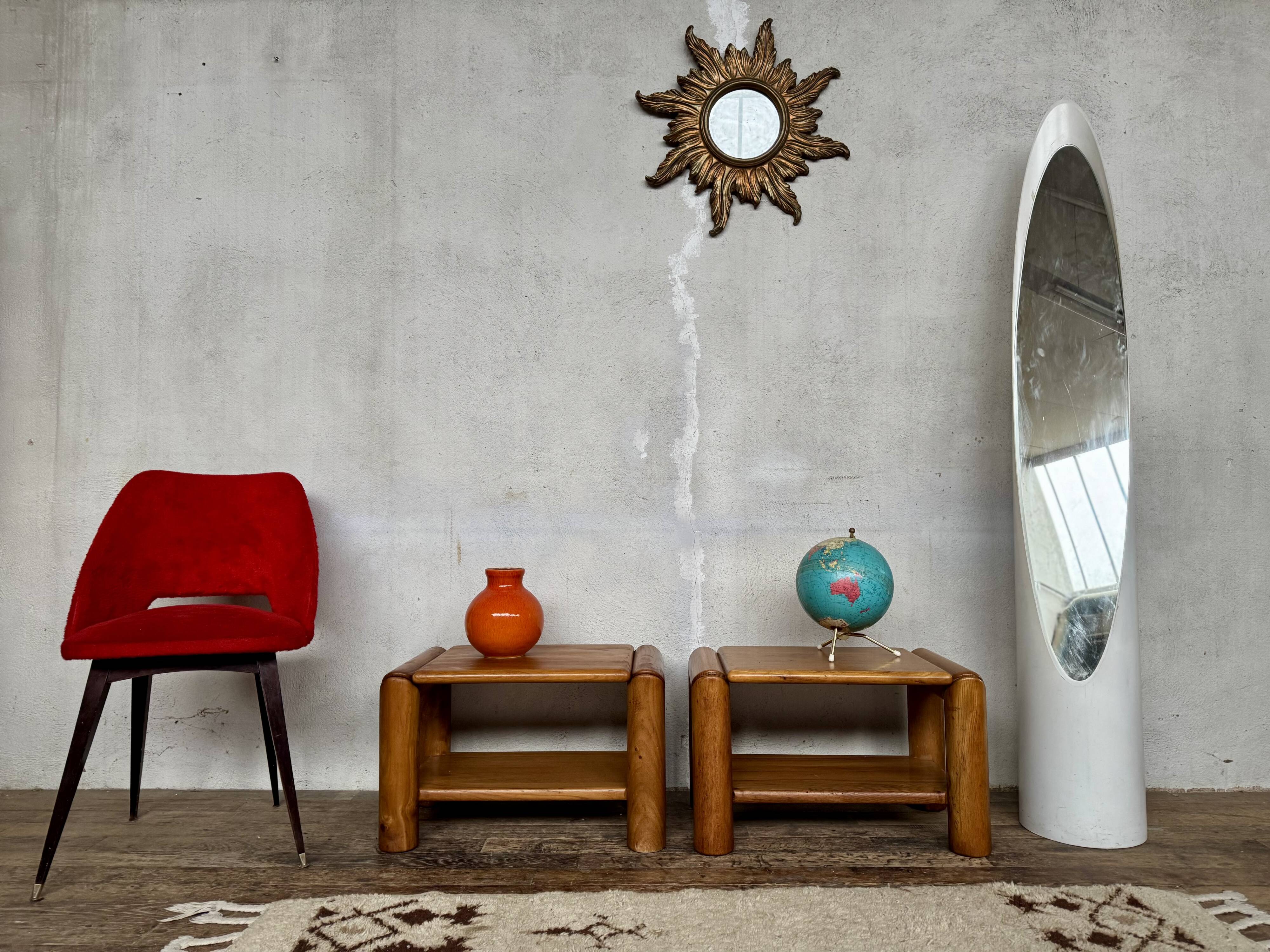 Bedside table, nightstand in Elm dlg Regain