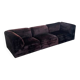 Dark aubergine velvet modular sofa, 1970s