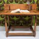 Table Console en noyer XXème