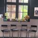 Chaise tabouret de bar chrome 1980