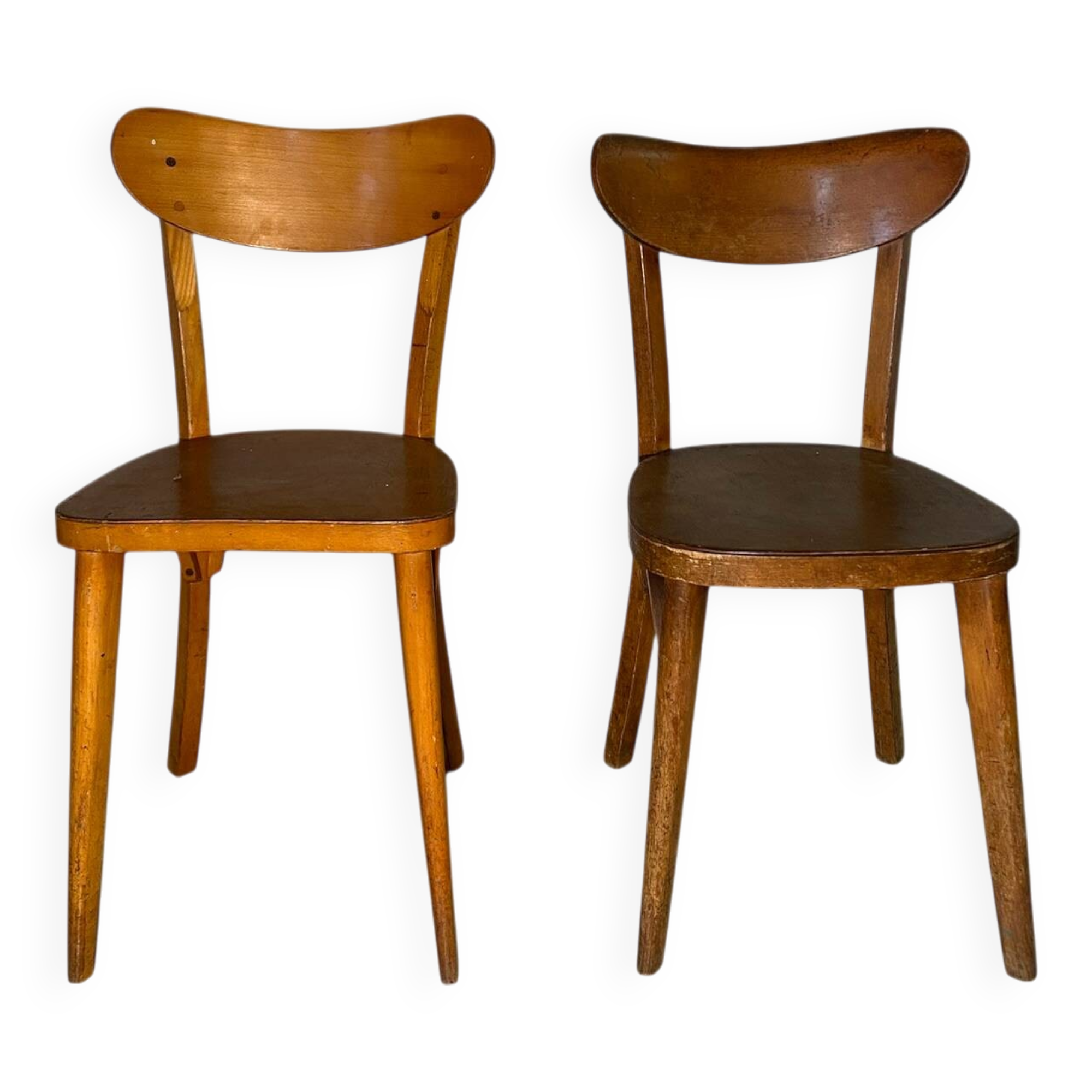 Pair of mismatched vintage chairs - 50s minimalist design