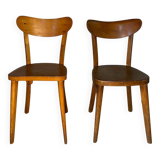 Paire de chaises vintage dépariées - Design minimaliste des années 50