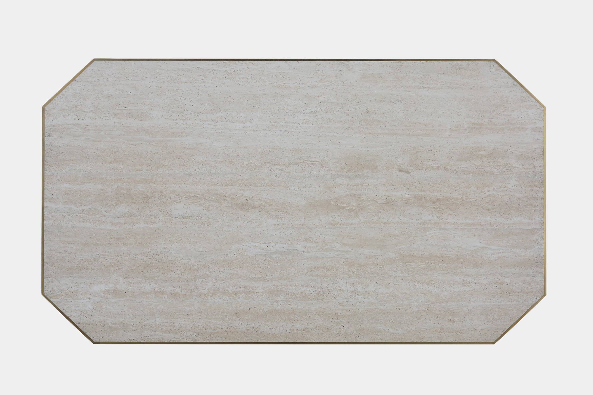 Table Basse Willy Rizzo Travertin 1970
