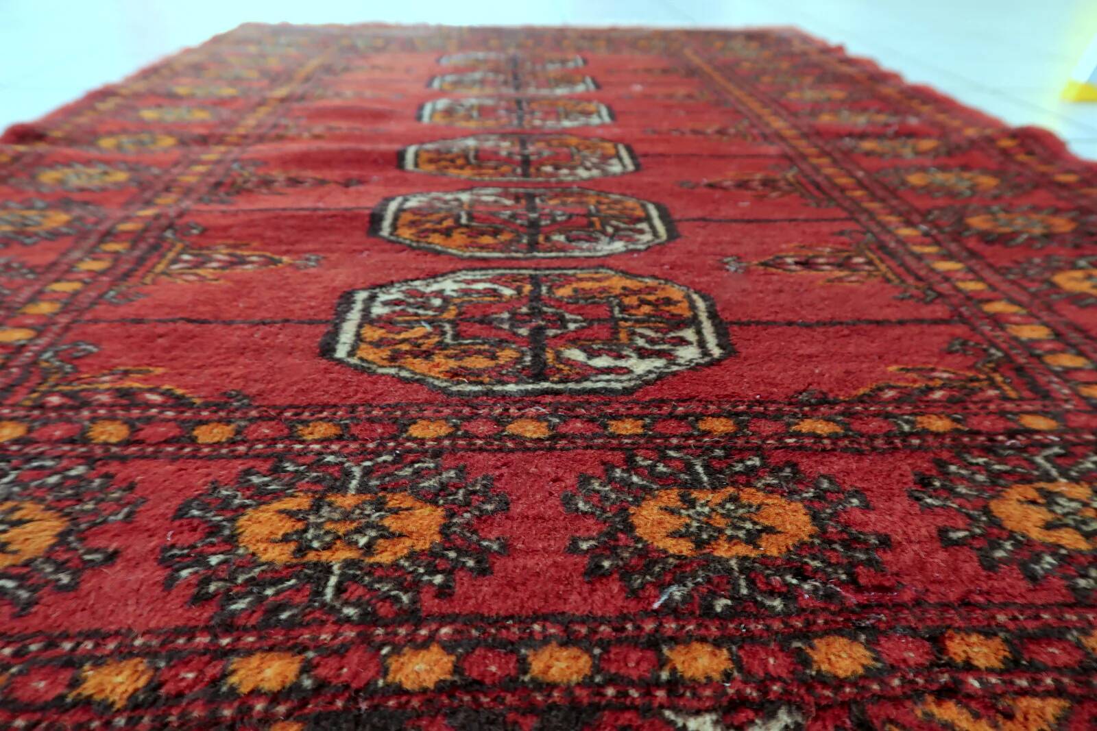 Vintage 1940s Uzbek Bukhara rug 82cm x 122cm - 1C1257