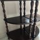 Pair of modular corner shelves in half-moon console – Napoleon I style