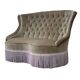 Padded velvet toad bench
