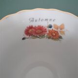 Coffee cup flowers autumn