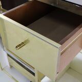 Seventies design bar cabinet by Harvey Guzzini for Stilglass Donati