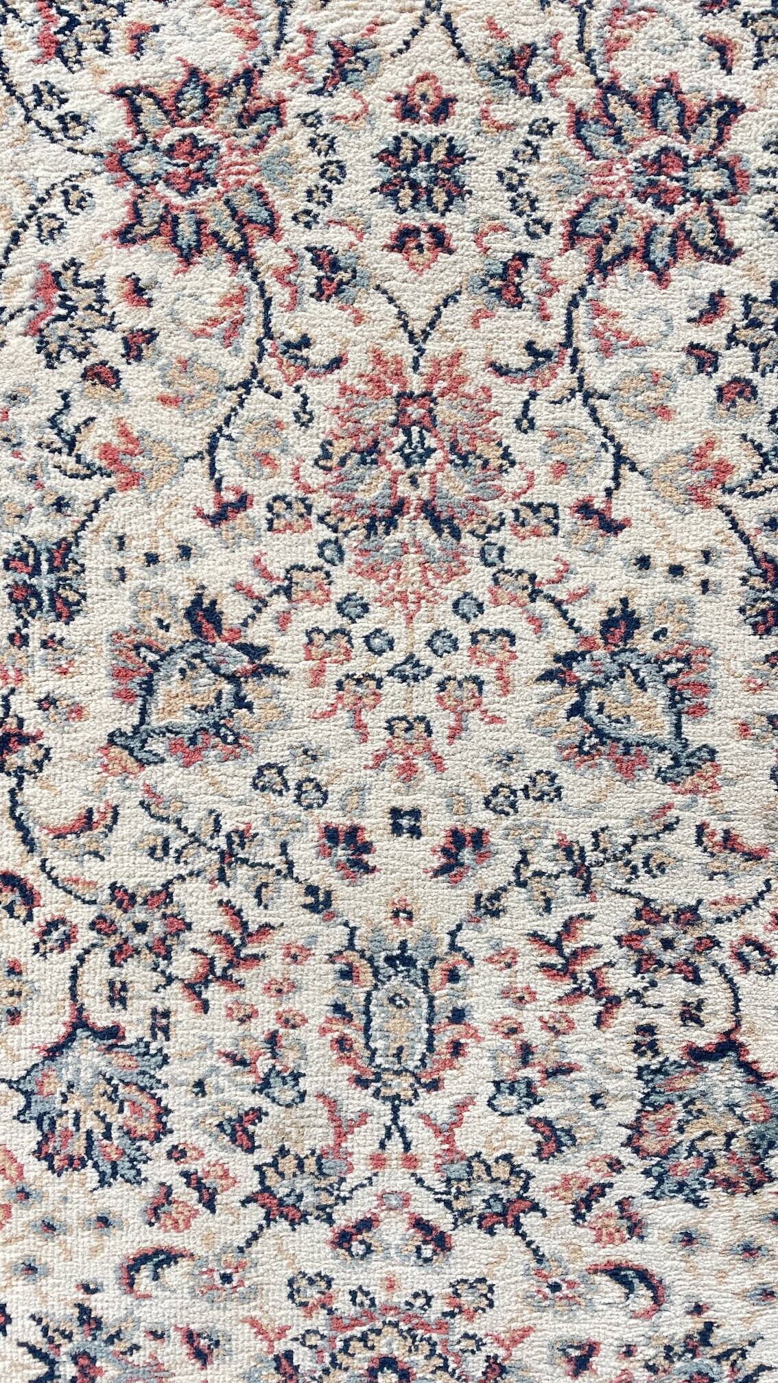 Vintage Beige Grey-Blue Runner Rug