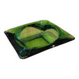 Cendrier en verre vert