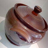 Enamelled sandstone pot