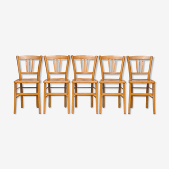 6 chaises bistrot, 1950