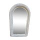 White vintage rattan mirror