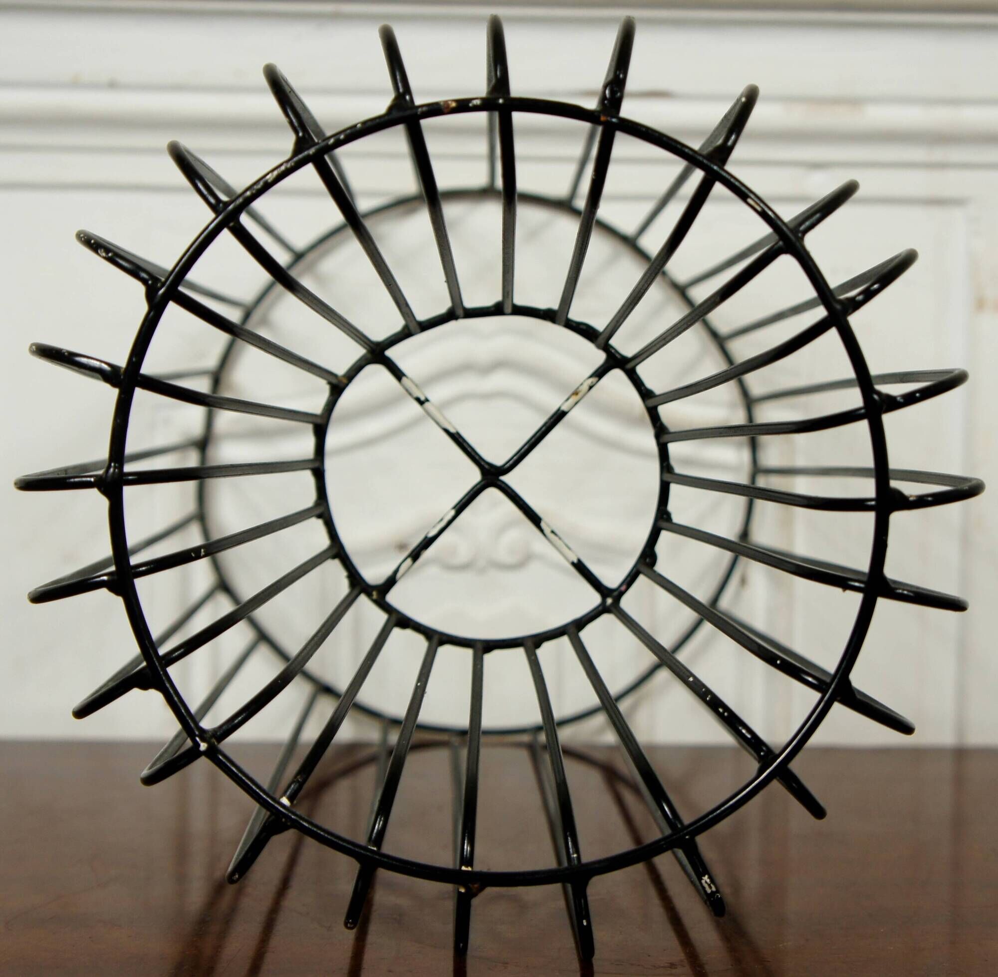 Porte-plante en métal filaire vintage