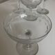 Set of 6 faceted cut crystal champagne glasses, Napoleon III style