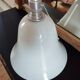 Antique albalite opaline glass pendant