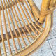 Vintage shell rattan armchair