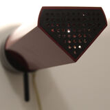 Tritico wall lamp Caltha designer Gianfranco Frattini lacquered in burgundy color, Italy 80's