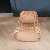 Rattan serving trolley