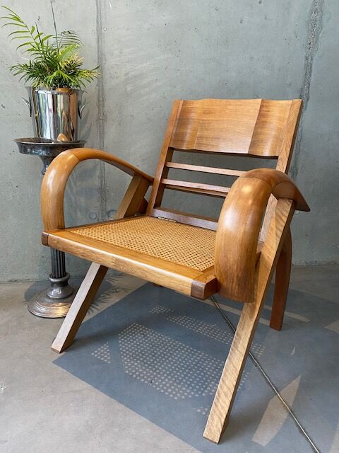 Fauteuil design bois courbé