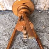 Vintage light wood tripod screw painter's stool