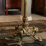 Floor lamp with adjustable height in bronze XIXth style Restoration feet claws