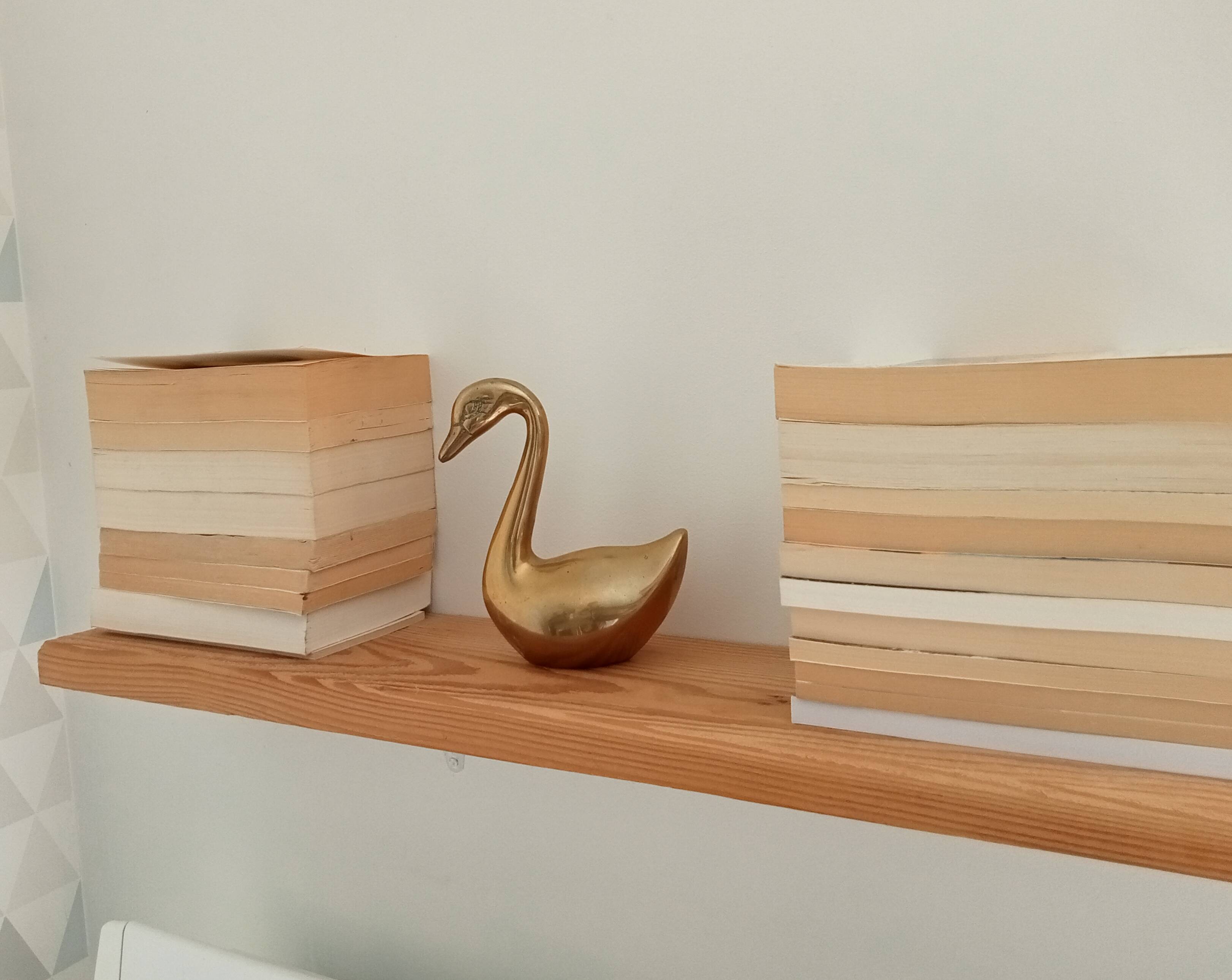 Large swan in solid gilded brass from the 50s