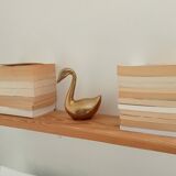 Large swan in solid gilded brass from the 50s