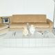 Aluminium and mirror coffee table, Roche Bobois, 1970-1980