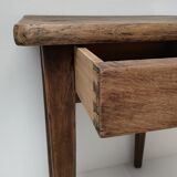 Bedside table solid oak patinated early twentieth century