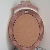 Miroir en bakélite beige