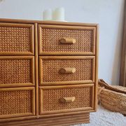 Commode en rotin, circa 1960