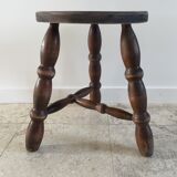 Wooden stool turned vintage tripod