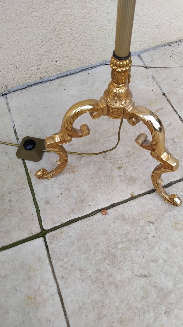 Lampadaire bronze style LOUIS XV vintage lampe sur pied