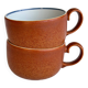 2 very and earthenware coffee cups
